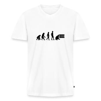 Heizungsbau Heizungsbauer Heizung Geschenk - Männer Premium Bio T-Shirt mit V-Ausschnitt - Weiß - Vorne - Nico (187cm)