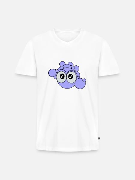 Bubbles - Men's Premium Organic T-shirt with V-neck - white