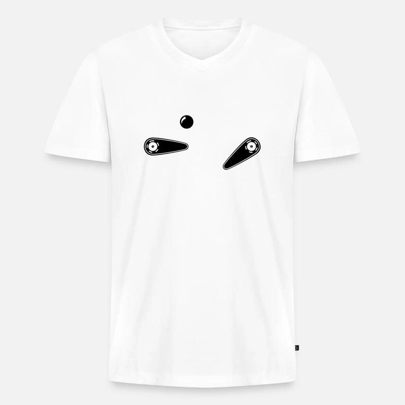 Flipper - Männer Premium Bio T-Shirt mit V-Ausschnitt - Weiß