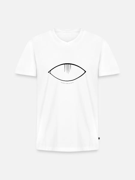 Beholding the Sublime black - Männer Premium Bio T-Shirt mit V-Ausschnitt - Weiß
