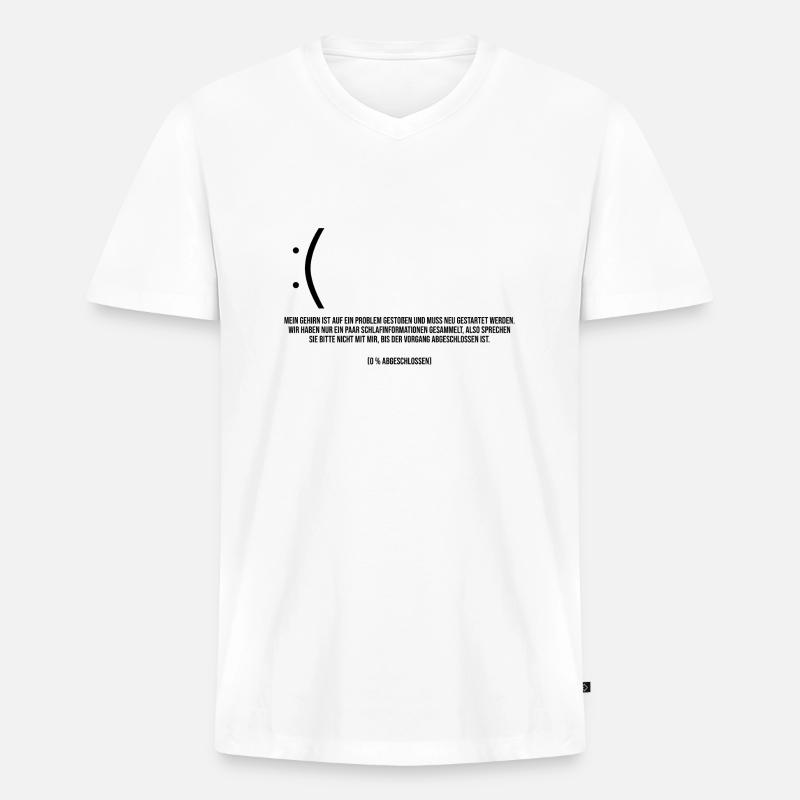 Computer Blauer bildschirm error - Männer Premium Bio T-Shirt mit V-Ausschnitt - Weiß