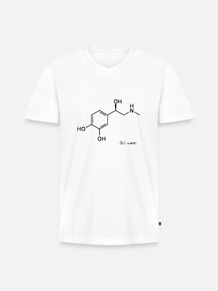 Adrénaline - T-shirt encolure en V Premium bio Homme - blanc