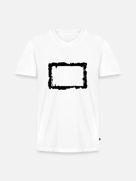 frame_4_vec_1 de - Männer Premium Bio T-Shirt mit V-Ausschnitt - Weiß
