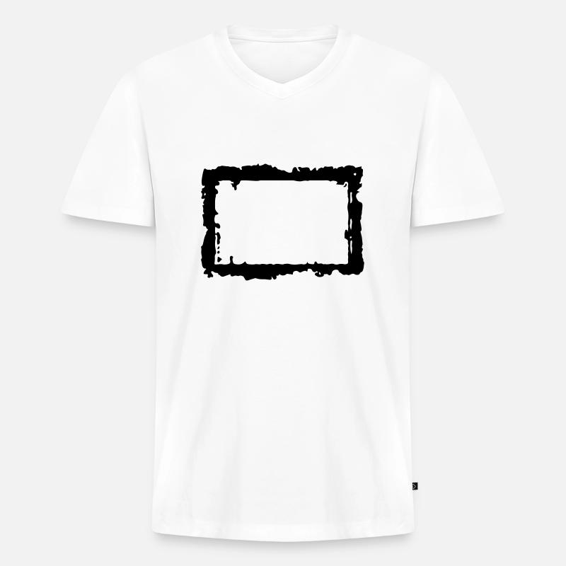 frame_4_vec_1 de - Männer Premium Bio T-Shirt mit V-Ausschnitt - Weiß