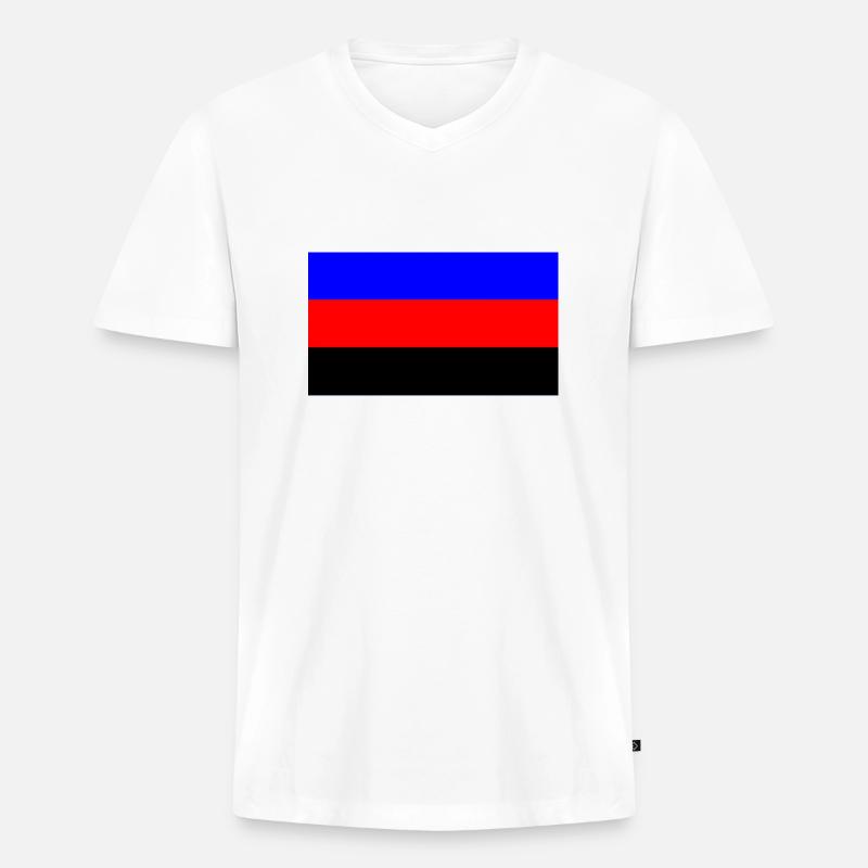 polyamor pride - Männer Premium Bio T-Shirt mit V-Ausschnitt - Weiß