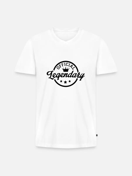 official_legendary_3f1 - Men's Premium Organic T-shirt with V-neck - white