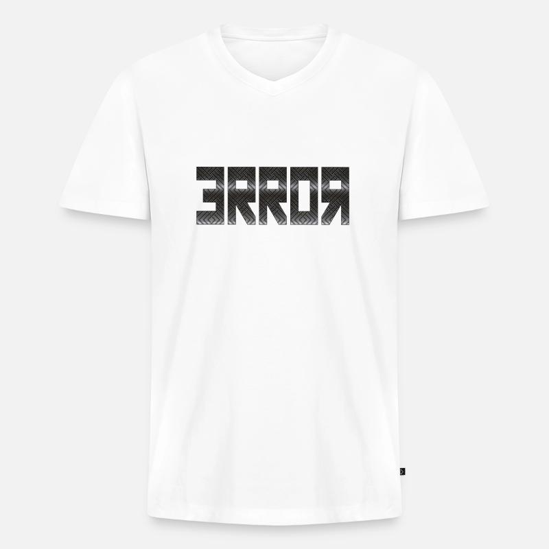 Fehler-Code - Männer Premium Bio T-Shirt mit V-Ausschnitt - Weiß