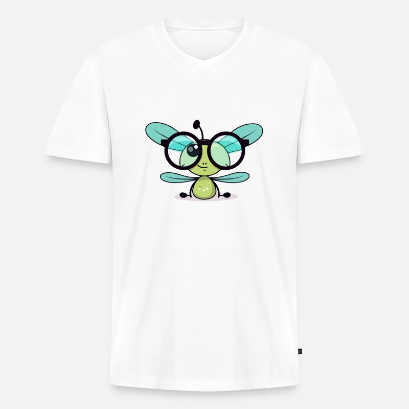 Dolli libbelule - Männer Premium Bio T-Shirt mit V-Ausschnitt - Weiß