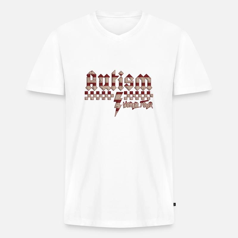 Autismus-Bewusstsein: anders, anders, besser - Männer Premium Bio T-Shirt mit V-Ausschnitt - Weiß
