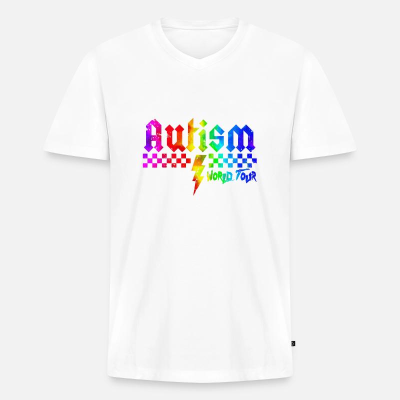 Autismus-Bewusstsein: anders, anders, besser - Männer Premium Bio T-Shirt mit V-Ausschnitt - Weiß