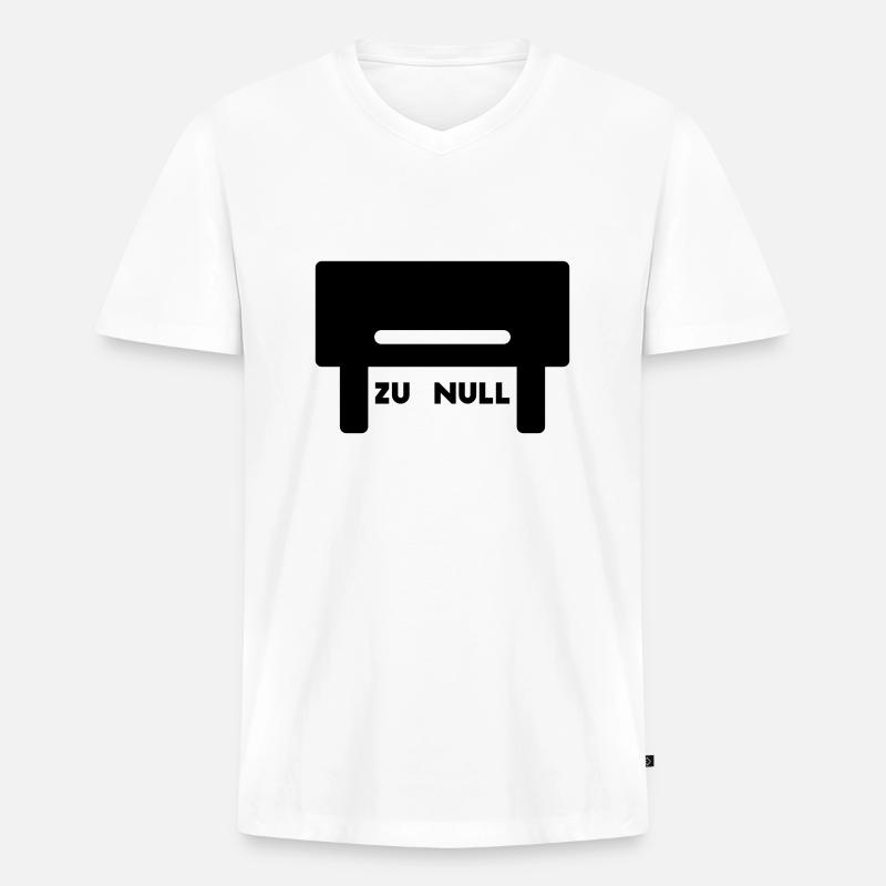tischkicker kicker - Männer Premium Bio T-Shirt mit V-Ausschnitt - Weiß