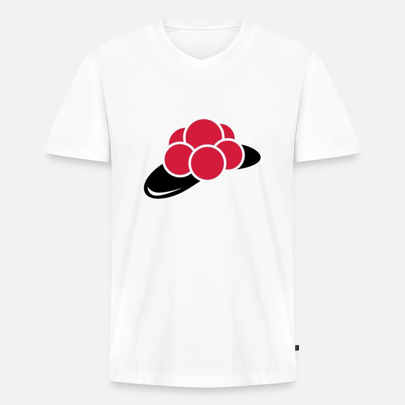 Bollenhut - Männer Premium Bio T-Shirt mit V-Ausschnitt - Weiß