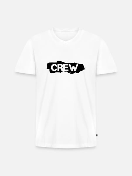 crew - Men's Premium Organic T-shirt with V-neck - white