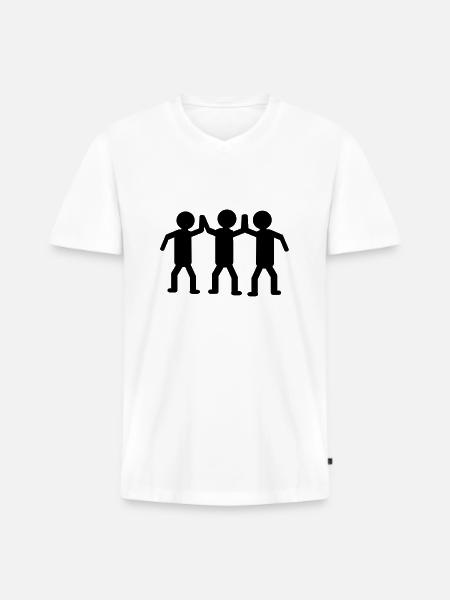 winner victory sieger - Männer Premium Bio T-Shirt mit V-Ausschnitt - Weiß