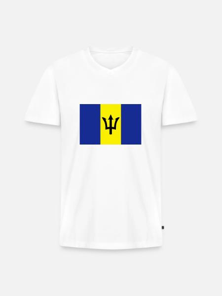barbados - Männer Premium Bio T-Shirt mit V-Ausschnitt - Weiß