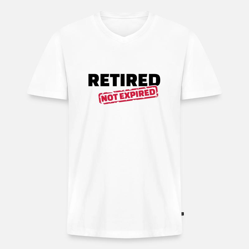 Rente - Männer Premium Bio T-Shirt mit V-Ausschnitt - Weiß