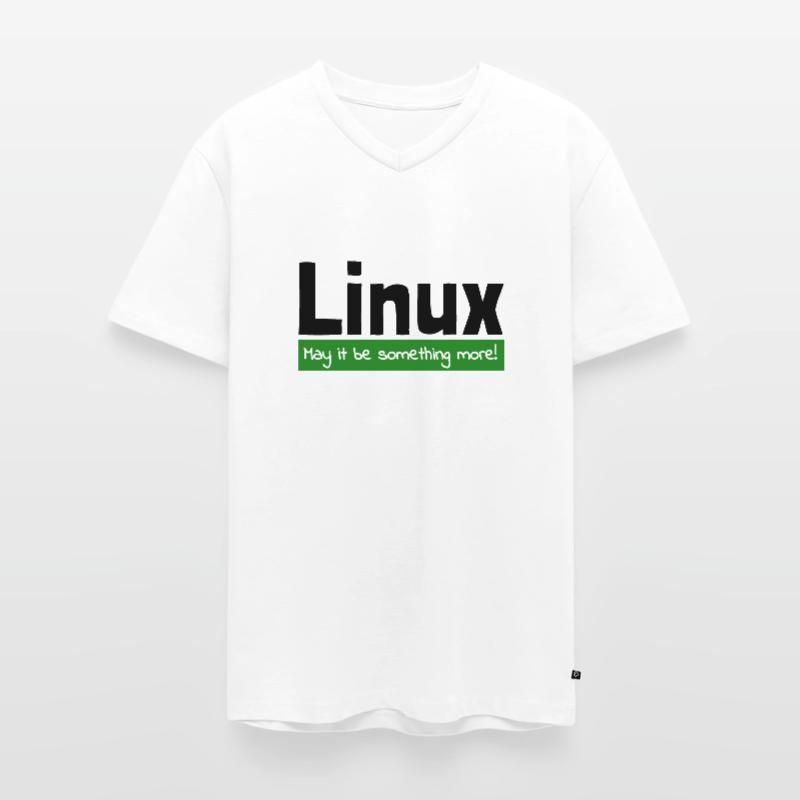 Linux Computer Computerarbeit witzige Sprüche Nerd Männer Premium Bio T-Shirt mit V-Ausschnitt