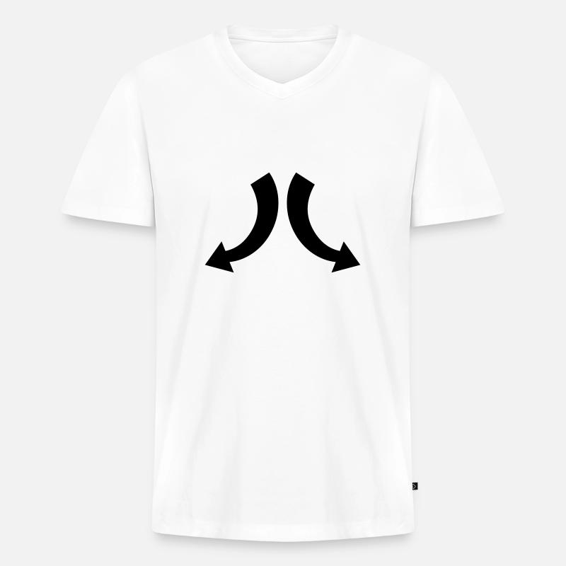 Pfeile - Männer Premium Bio T-Shirt mit V-Ausschnitt - Weiß