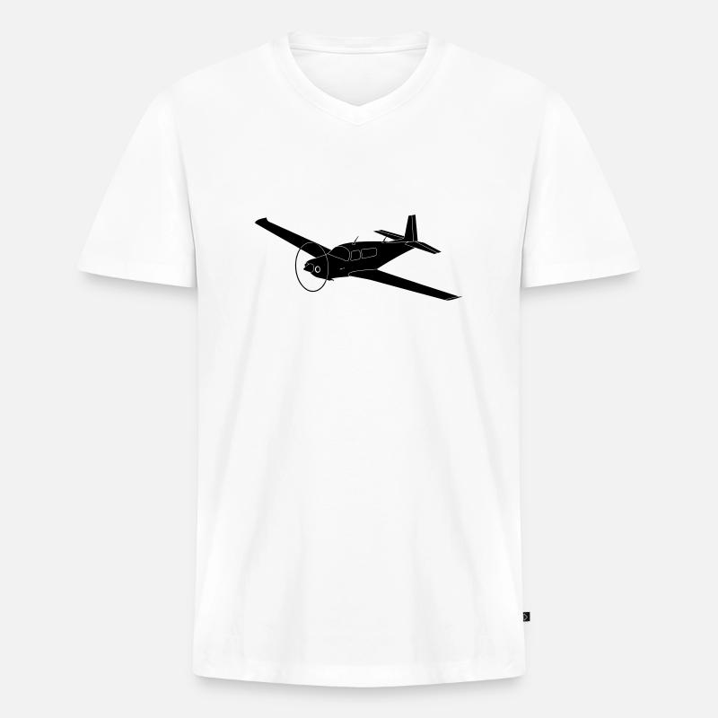 mooney - Männer Premium Bio T-Shirt mit V-Ausschnitt - Weiß