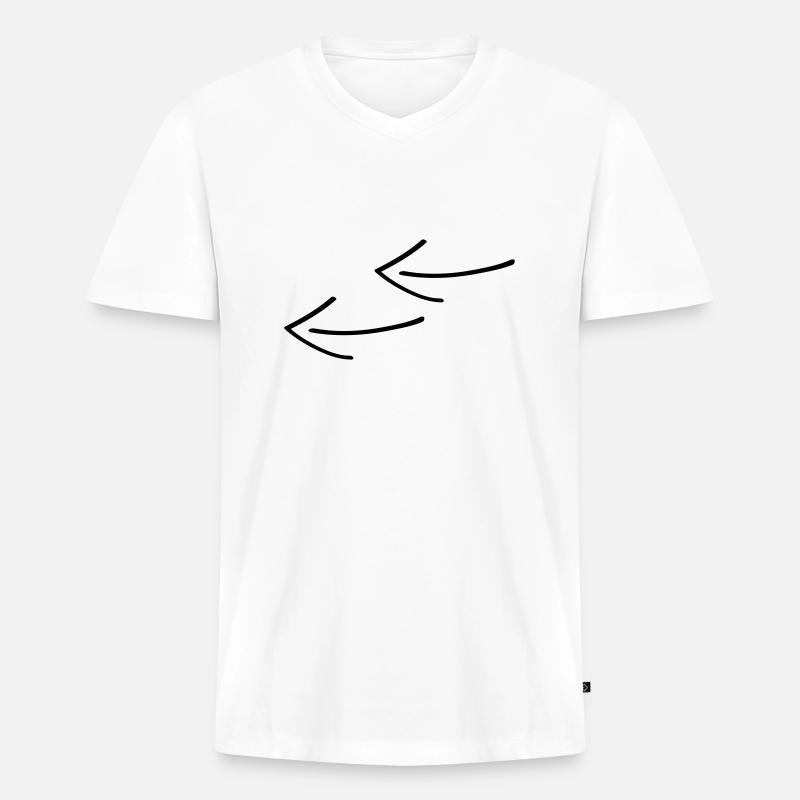 Pfeile - Männer Premium Bio T-Shirt mit V-Ausschnitt - Weiß