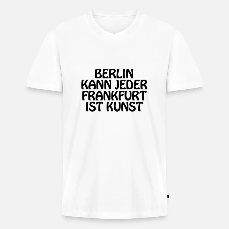 Berlin kann jeder - FFM - Männer Premium Bio T-Shirt mit V-Ausschnitt - Weiß