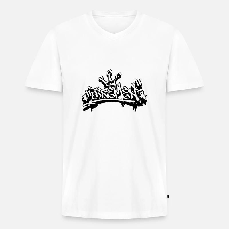 Bremen - Männer Premium Bio T-Shirt mit V-Ausschnitt - Weiß