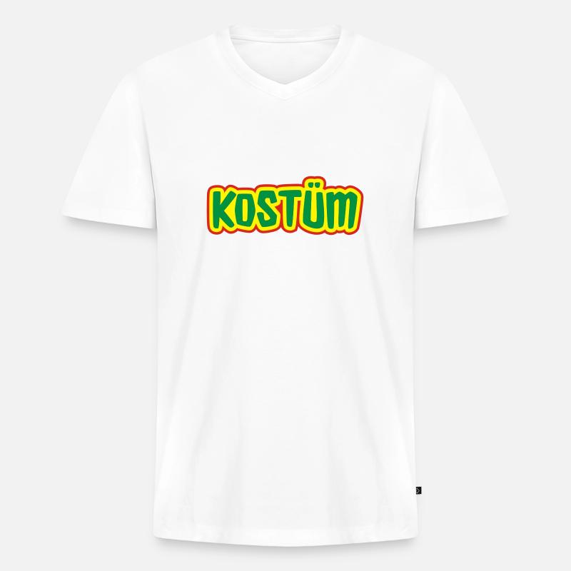 Das perfekte Kostüm - Männer Premium Bio T-Shirt mit V-Ausschnitt - Weiß