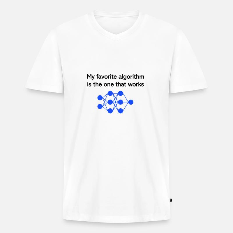 Favorite algorithm - Männer Premium Bio T-Shirt mit V-Ausschnitt - Weiß