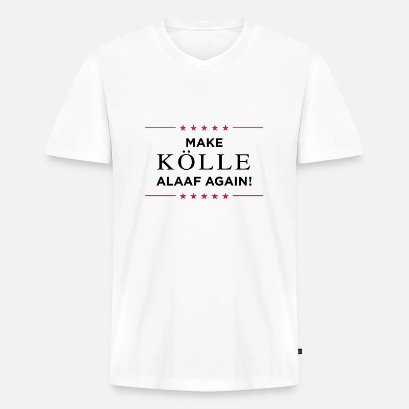 Make Kölle Alaaf again! - Männer Premium Bio T-Shirt mit V-Ausschnitt - Weiß