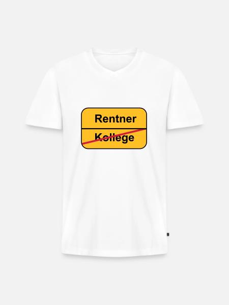 Pensionierung - Männer Premium Bio T-Shirt mit V-Ausschnitt - Weiß