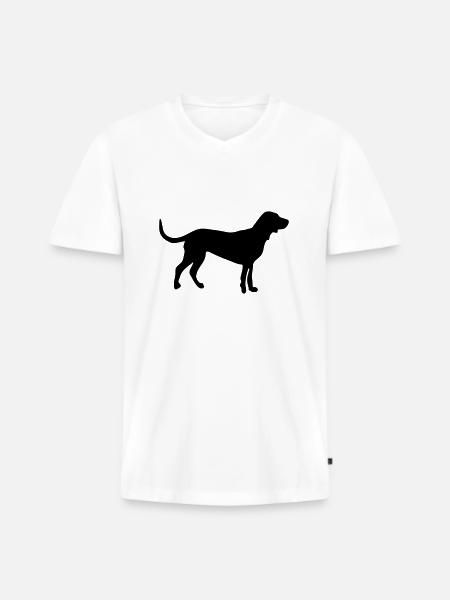 Cäthe shape - Männer Premium Bio T-Shirt mit V-Ausschnitt - Weiß