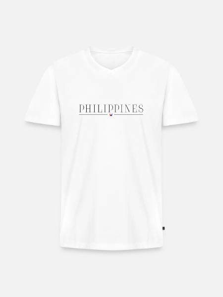 I love Philippines - Men's Premium Organic T-shirt with V-neck - white