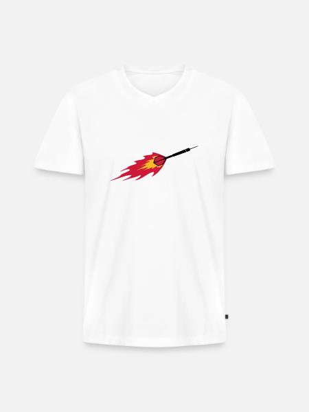 Dart Fire - T-shirt encolure en V Premium bio Homme - blanc