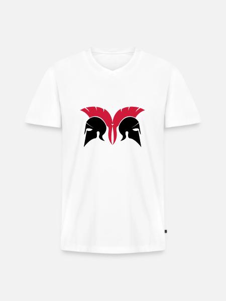spartaner_002 - T-shirt encolure en V Premium bio Homme - blanc
