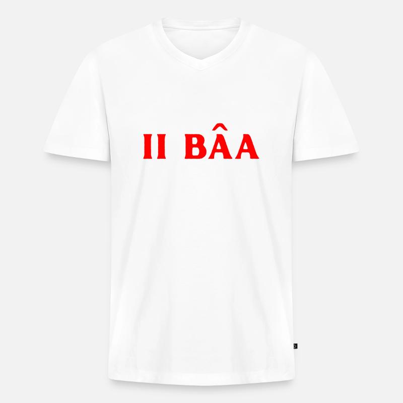thai sprache - Männer Premium Bio T-Shirt mit V-Ausschnitt - Weiß