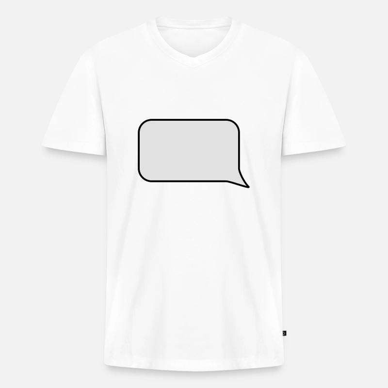 Sprechblase // Comic // Spruch machen // Aussage - Männer Premium Bio T-Shirt mit V-Ausschnitt - Weiß