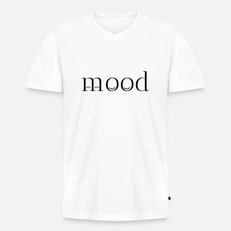 gute moralische Atmosphäre - Männer Premium Bio T-Shirt mit V-Ausschnitt - Weiß