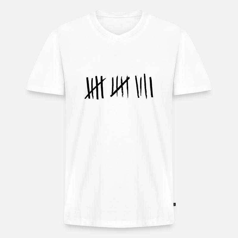 Einer geht noch... - Männer Premium Bio T-Shirt mit V-Ausschnitt - Weiß