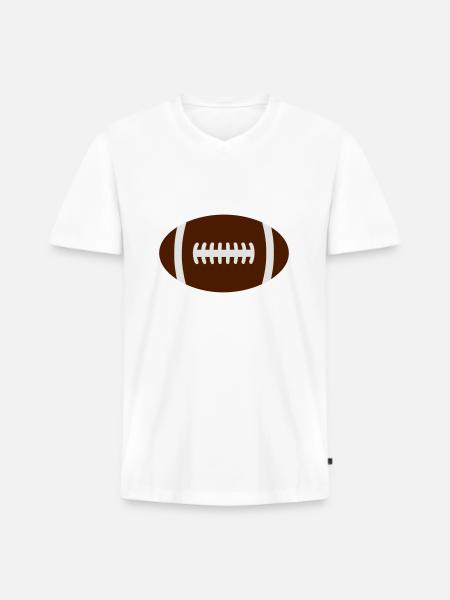 rugby ball - Men's Premium Organic T-shirt with V-neck - white