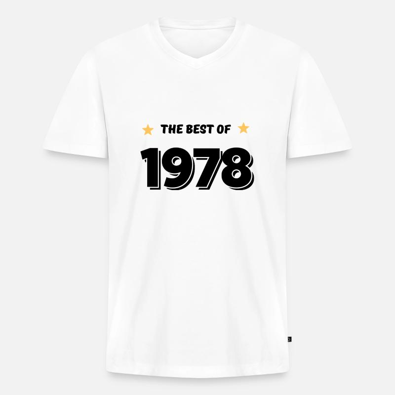 Das Beste von 1978 - Männer Premium Bio T-Shirt mit V-Ausschnitt - Weiß