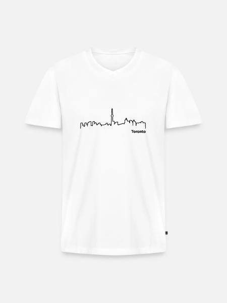 Toronto - Men's Premium Organic T-shirt with V-neck - white