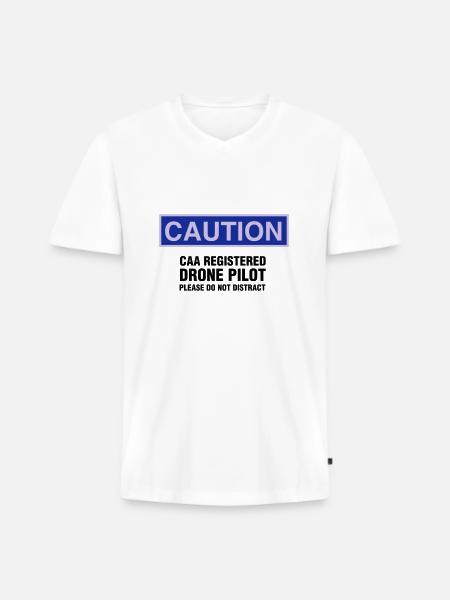 Drone Pilot - Men's Premium Organic T-shirt with V-neck - white