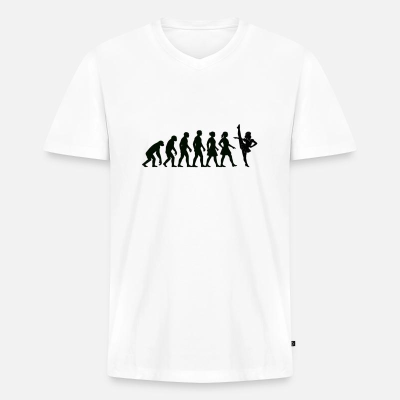 EVOLUTION SOLO MARICHEN solomariechen gardetanz - Männer Premium Bio T-Shirt mit V-Ausschnitt - Weiß