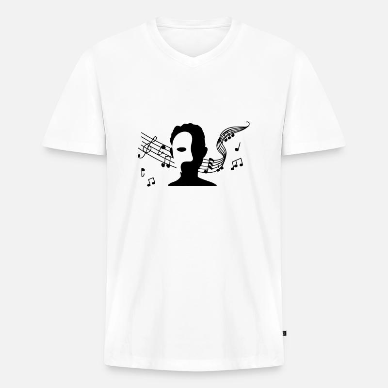 Das Phantom der Oper - Männer Premium Bio T-Shirt mit V-Ausschnitt - Weiß