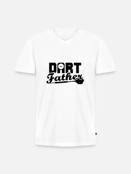 DART Father - Men's Premium Organic T-shirt with V-neck - white