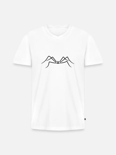 süße kleine spinne comic - Männer Premium Bio T-Shirt mit V-Ausschnitt - Weiß
