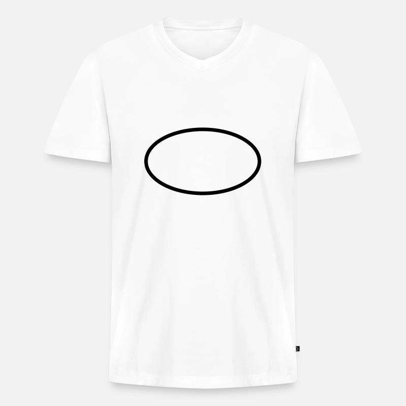 Anpassen / Anpassung / fertigen / Customize it - Männer Premium Bio T-Shirt mit V-Ausschnitt - Weiß