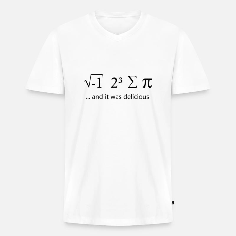I ate some pie - Männer Premium Bio T-Shirt mit V-Ausschnitt - Weiß