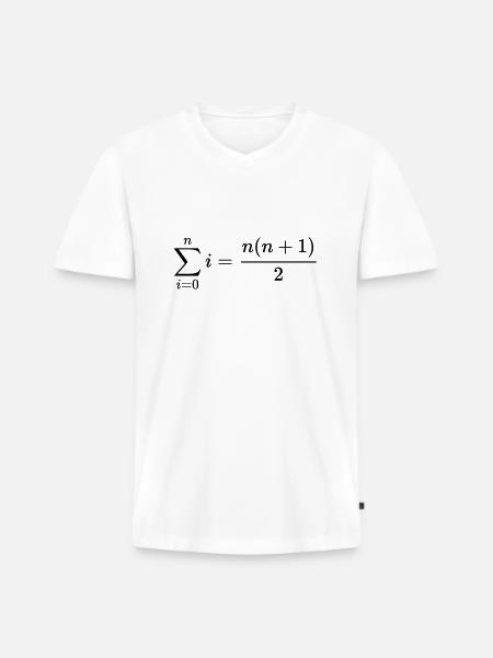 Molecular formula of Johann Carl Friedrich Gauss - Men's Premium Organic T-shirt with V-neck - white