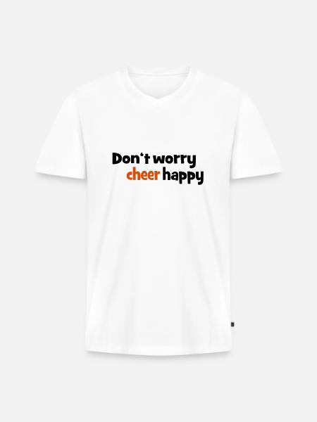 cheerleader - Männer Premium Bio T-Shirt mit V-Ausschnitt - Weiß